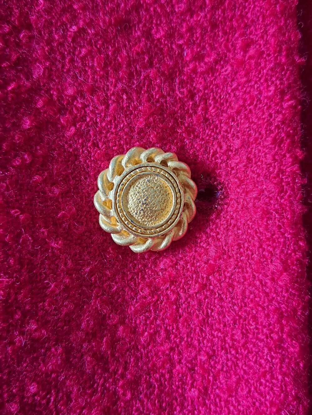 Jones New York Petite Red Textured Blazer with Gold Buttons - Picture 3 of 5